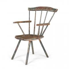 Painted Primitive Welsh Windsor Armchair - 4376695