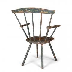 Painted Primitive Welsh Windsor Armchair - 4376699
