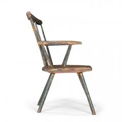 Painted Primitive Welsh Windsor Armchair - 4376700
