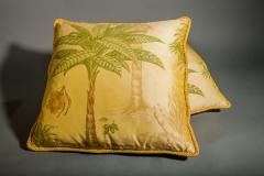 Painted Silk Down Filled Pillow - 3678254