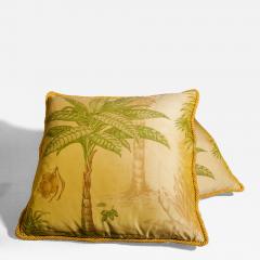Painted Silk Down Filled Pillow - 3679585
