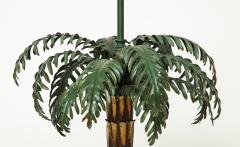 Painted Tole Palm Tree Lamp - 830064