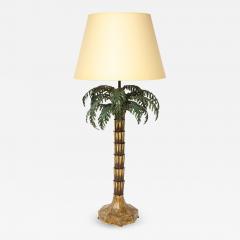 Painted Tole Palm Tree Lamp - 831093
