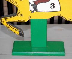Painted Wood Horse Racing Figures - 4521842