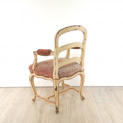 Painted and Upholstered Louis XV Provincial Chair France 18th century - 3492477