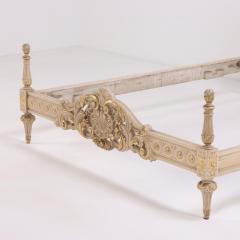 Painted carved and giltwood bed in the Louis XV style C 1950  - 4010831