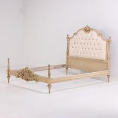 Painted carved and giltwood bed in the Louis XV style C 1950  - 4010833