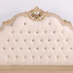 Painted carved and giltwood bed in the Louis XV style C 1950  - 4010837