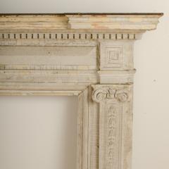 Painted fireplace mantel with restrained use of classical elements - 1697337