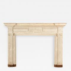 Painted fireplace mantel with restrained use of classical elements - 1698289