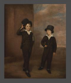 Painting Of Two Schoolboys Possibly Attending Eton College - 1894717