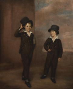 Painting Of Two Schoolboys Possibly Attending Eton College - 1895326