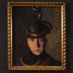 Painting Portrait of a soldier signed Vass E and dated 1915 - 4346275