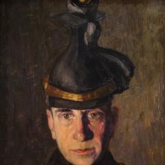 Painting Portrait of a soldier signed Vass E and dated 1915 - 4346277