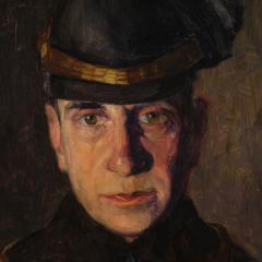 Painting Portrait of a soldier signed Vass E and dated 1915 - 4346280