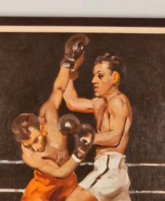Painting of Boxers by Frank Follmer circa 1930s - 4179183