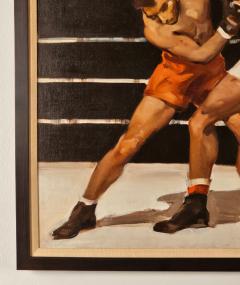 Painting of Boxers by Frank Follmer circa 1930s - 4179186