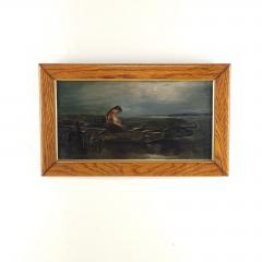 Painting of Girl in Boat circa 1880 - 3834754