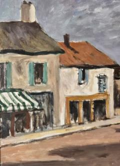 Painting of a Town Square by Wallace Smith Mexico circa 1920 - 4212950