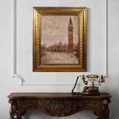 Painting of a view of St Marks Square signed and dated 1917 - 4248220