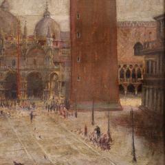 Painting of a view of St Marks Square signed and dated 1917 - 4248225