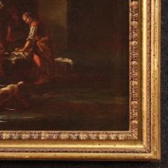 Painting of the Roman school of the 17th century landscape with pastoral scene - 4209387