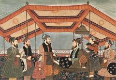 Painting on Paper of Group of Men India circa 1950 - 4483452