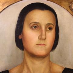 Painting portrait of a woman signed Alad r Kaczi ny and dated 1923 - 3923853