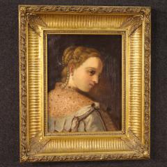 Painting portrait of a young noblewoman from 19th century - 3939251