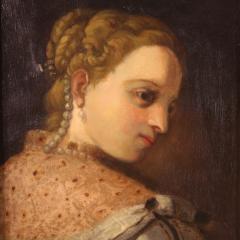 Painting portrait of a young noblewoman from 19th century - 3939257