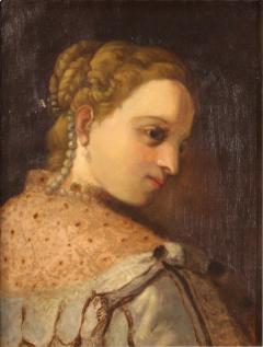 Painting portrait of a young noblewoman from 19th century - 3940222