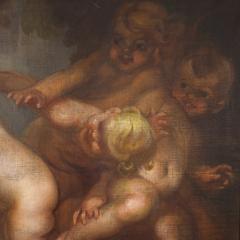 Painting signed Mattia Traverso from the 20th century cherubs game - 4103765