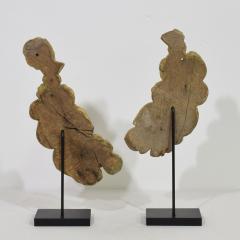 Pair 17 18th Century French Gilded Carved Oak Baroque Ornaments - 4119365