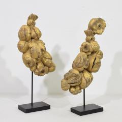 Pair 17 18th Century French Gilded Carved Oak Baroque Ornaments - 4119368
