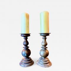 Pair 17th Century Italian Bronze Candlesticks Pricket Sticks - 2602785