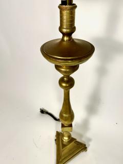 Pair 18th Century Bronze Altar Sticks as Floor Lamps - 3903351