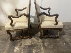 Pair 18th Century French Hand Carved Os De Mouton Chairs - 4141486