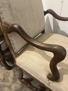 Pair 18th Century French Hand Carved Os De Mouton Chairs - 4141487