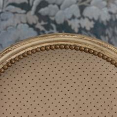 Pair 18th c French Louis XVI Fauteuils in Original Paint Signed - 4690542