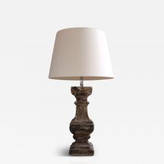 Pair 18th century stone balustrades turned into lamps 1970s - 4116691