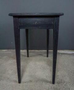 Pair 1930s Swedish Black Painted Gustavian Style Tables - 2207077