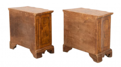 Pair 1930s walnut elm serpentine commodes - 3714329