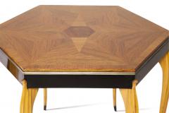 Pair 1940 s Swedish Side Tables with Inlaid Rosewood Parquet Top - 4445131