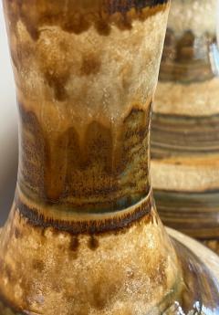 Pair 1960s Nova of California Hand thrown Ceramic Lamps - 4643554