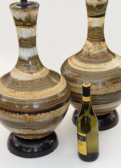 Pair 1960s Nova of California Hand thrown Ceramic Lamps - 4643560