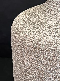 Pair 1960s Urn form Textured Pottery Lamps - 4485271