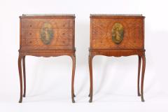 Pair 19th Century Adams Style Satinwood Tables Chests - 1574368