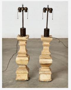 Pair 19th Century Alabaster Baluster Lamps - 3036954