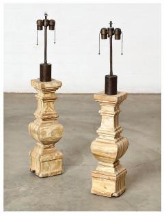 Pair 19th Century Alabaster Baluster Lamps - 3036956