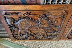 Pair 19th Century Chinese Carved Hardwood Plaques - 3072284